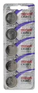 Maxell Lot de 5 piles bouton au lithium 3V CR2032