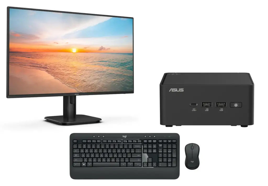 NUC I3 100U - 16GB DDR5 - SSD 480Go - W11Pro - MK540 - Moniteur 24''