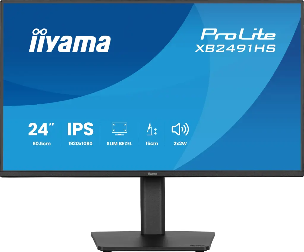 IIYAMA ProLite XB2491HS-B1 écran plat de PC 60,5 cm (23.8") 1920 x 1080 pixels Full HD LCD Noir  HDMI, DisplayPort - HP