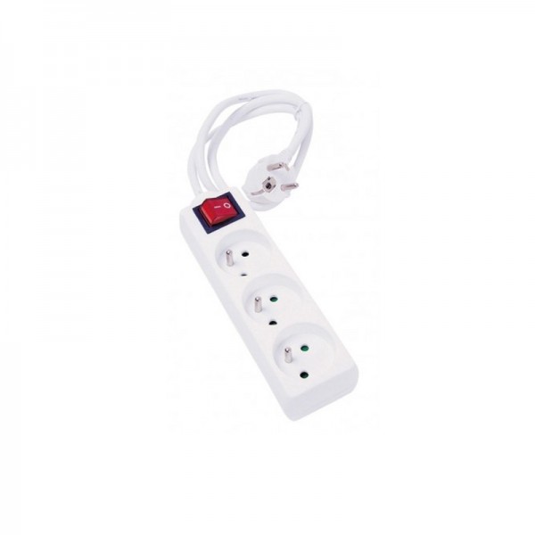 UPTEC - Multiprise 2P T 3 prises avec interrupteur - 1.5m