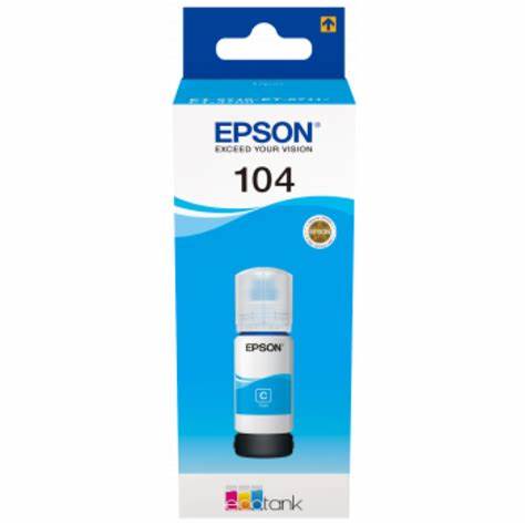 Epson 104 Bouteille d’encre cyan EcoTank (65 ml) 