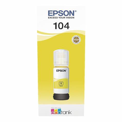 Epson 104 Bouteille d’encre jaune EcoTank (65 ml)