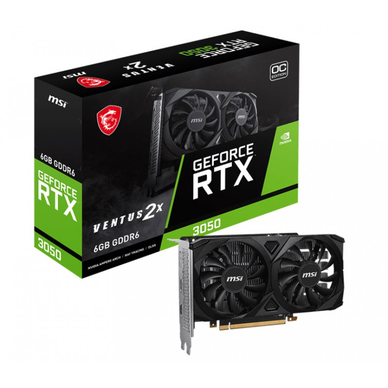 MSI  RTX 3050 VENTUS 2X 6G OC 2* HDMI/DP    