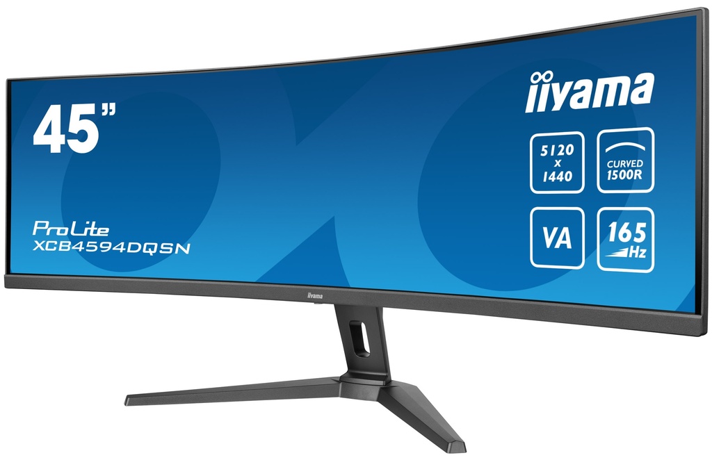 IIYAMA XCB4594DQSN-B1  IPS HDMI-2*DP-USB-C HUB USB- USB-C Dock - RJ45 - 5120*1440 -KVM 