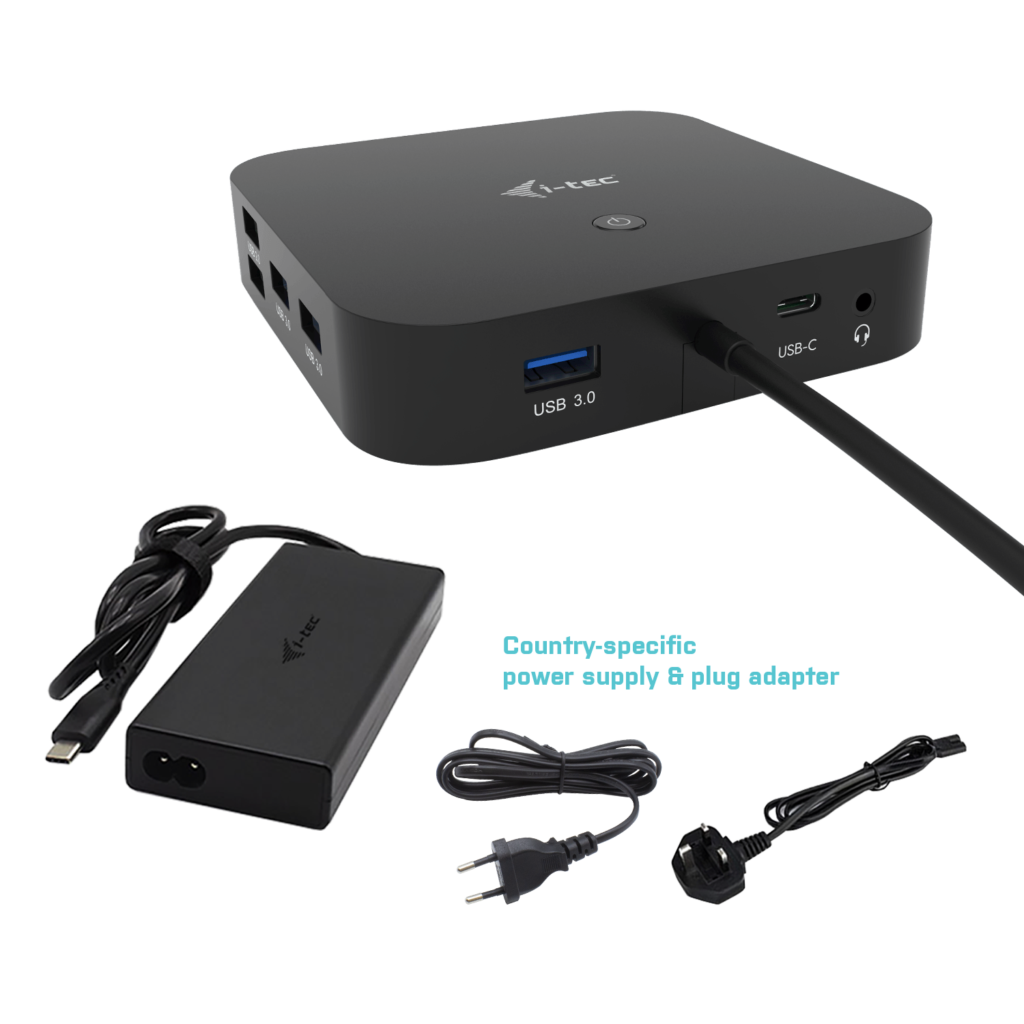 i-tec USB-C HDMI DP Docking Station with Power Delivery 100 W + i-tec Universal Charger 100 W