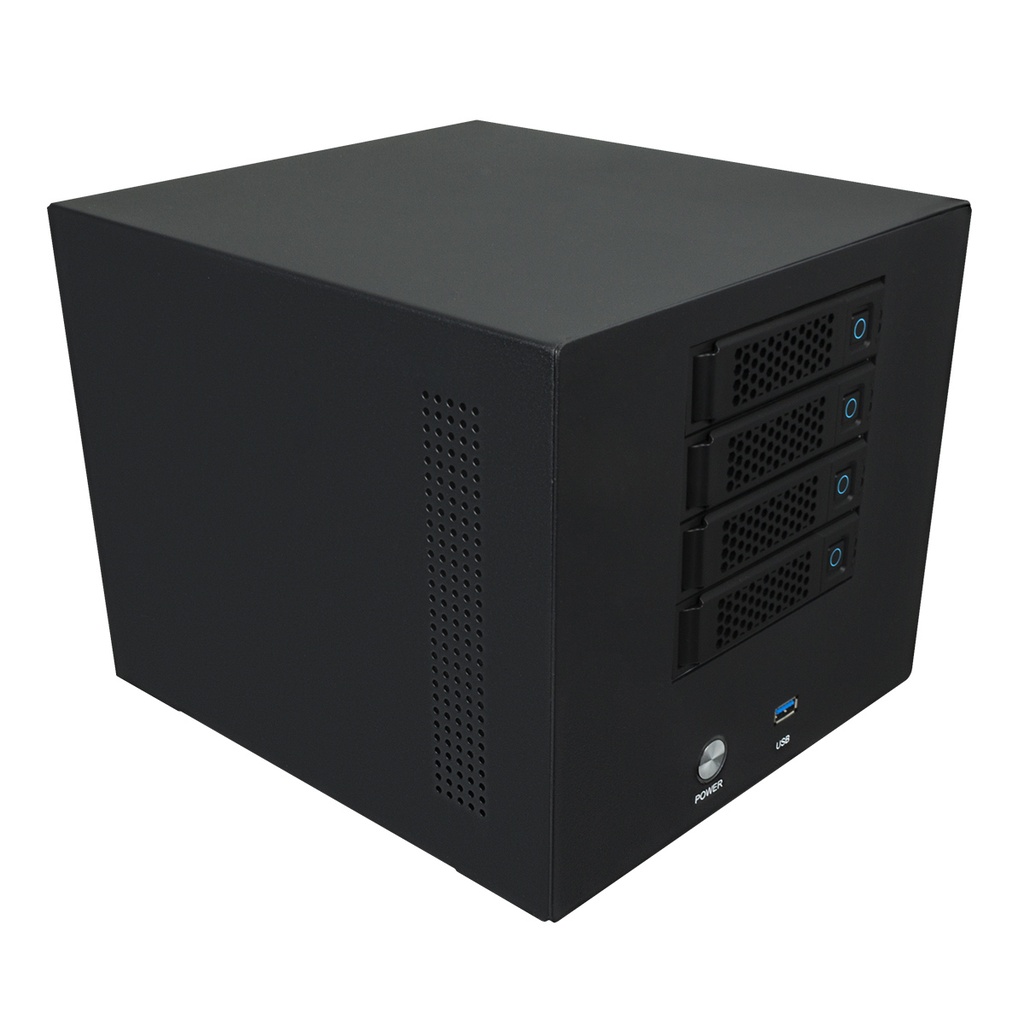 UNYKAch NAS 4U Bureau Noir + alim 250 W