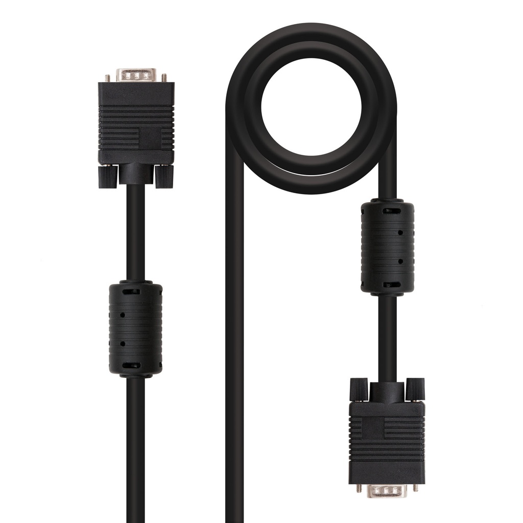 Nanocable 10.15.0102  câble VGA 1,8 m VGA (D-Sub) Noir