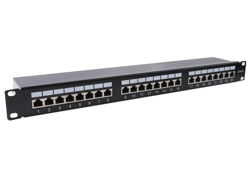 [ACCCOF0002] UPTEC - Panneau de brassage 19'' 1U 24 ports CAT6 FTP