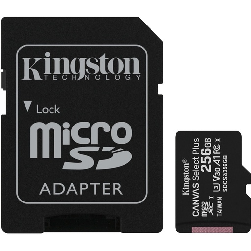 [SDC0001] Kingston Micro SDHX 256 Go Classe 10 100 Mo/s + Adaptateur SD