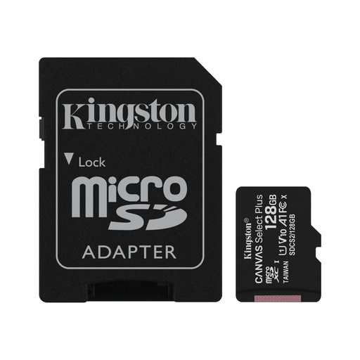 [SDC0003] Kingston Micro SDHC 128 Go Classe 10 100 Mo/s + Adaptateur SD