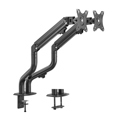 [SUP0029] Aisens Support de table ECO pivotant et inclinable pour moniteur/TV, 9 kg (3 pivots, 1 bras), 17-32, noir
