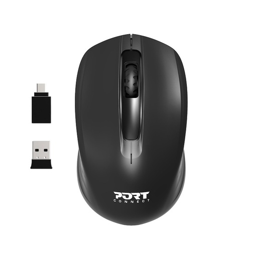 [SOU0047] PORT Souris sans fil 2.4GHz Ambidextre 900508