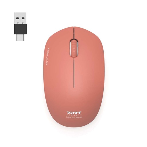 [SOU0050] PORT Souris sans fil 2.4GHz Collection II Orange Terracotta 900542