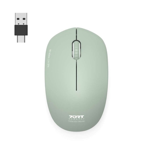 [SOU0051] PORT Souris sans fil 2.4GHz Collection II Vert Olive 900543