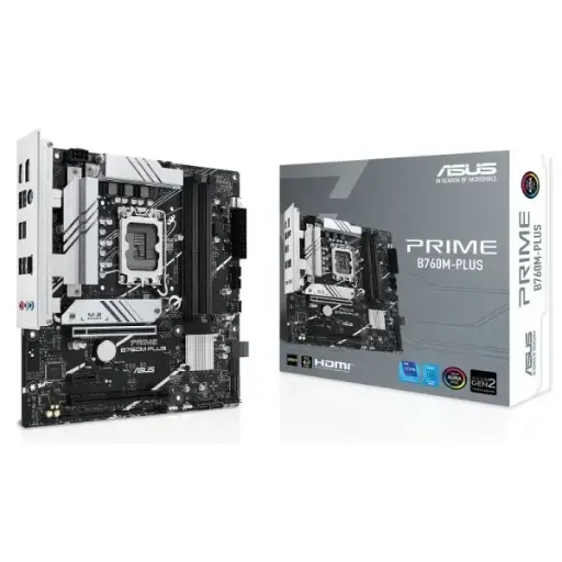 [CM0039] Asus Prime B760M-PLUS Intel 1700 4x DDR5 - HDMI, M.2, PCIe4.0, 4x SATA III, USB, RJ-45, Micro-ATX 