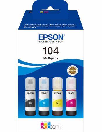 [CON0025] Epson 104 Multipack 4 couleurs EcoTank (260 ml) 