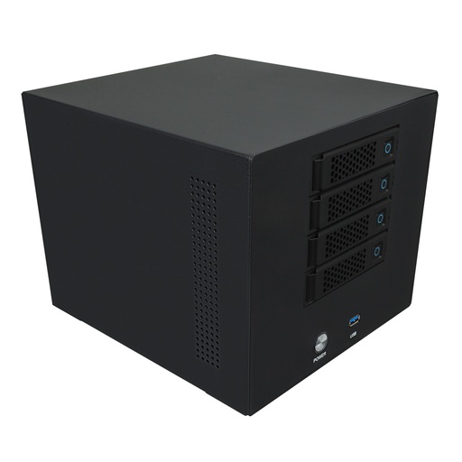 [BOI0020] UNYKAch NAS 4U Bureau Noir + alim 250 W