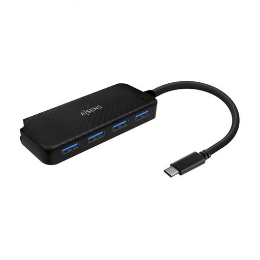 [HUB0003] Aisens A109-0715 Hub USB 3.1 USB-C - USB-C/M-4Xtype A/H - 15cm - Couleur Noir